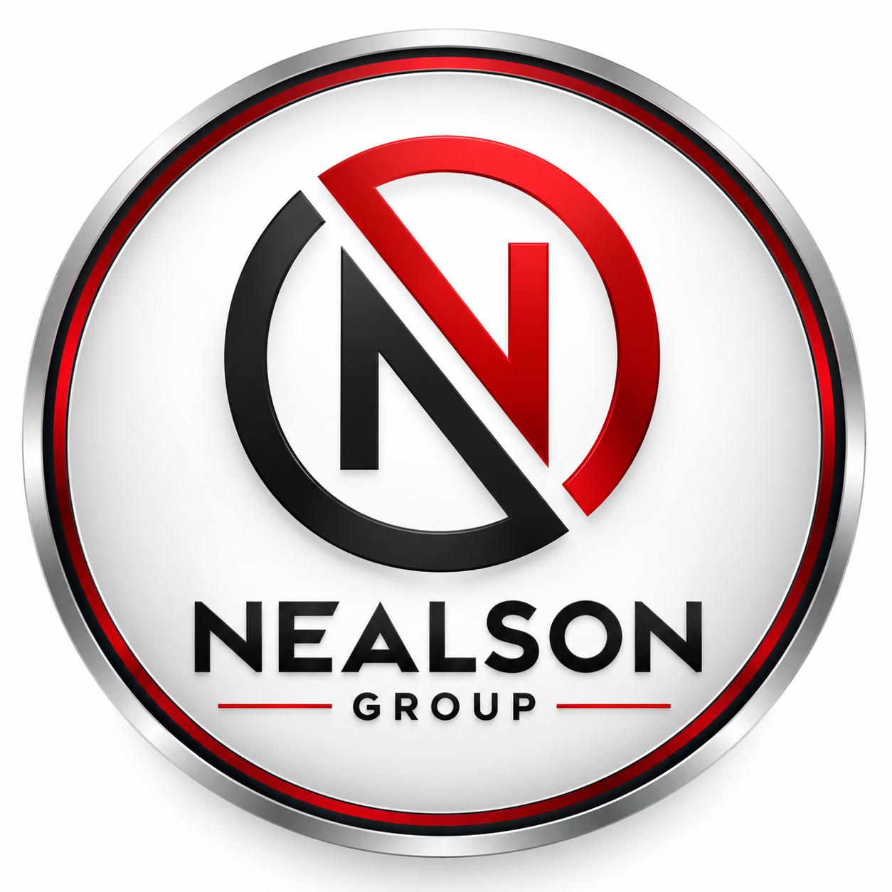 The Nealson Group metallic brand badge